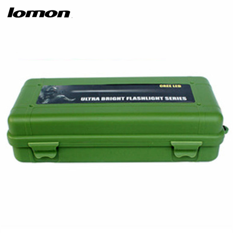 Lomon Flashlight Small Plastic Tool Boxes Home Storage Boxes in Black/Green P5